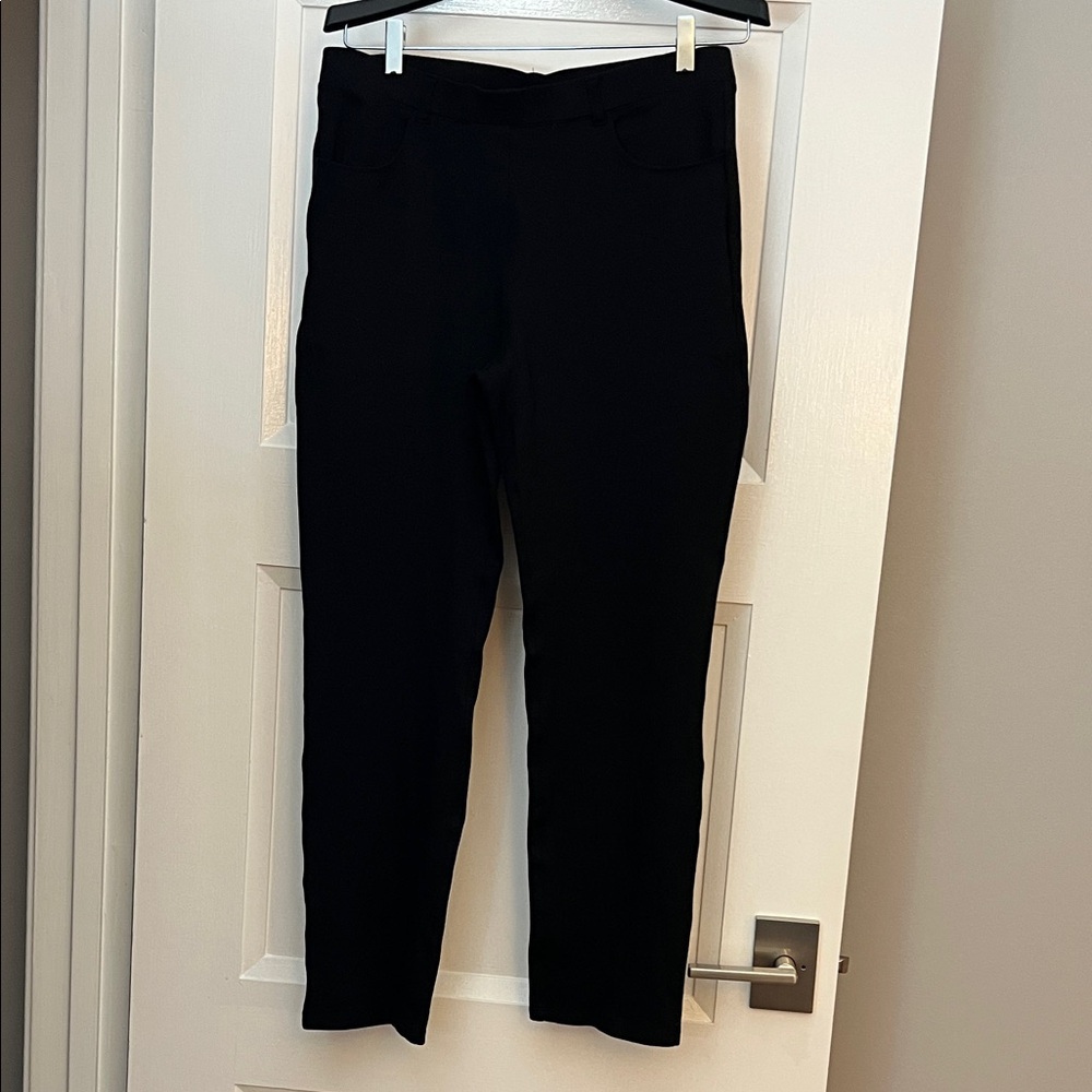 Quince Black Ponte Stretch Pants - Size L - Picture 3 of 7